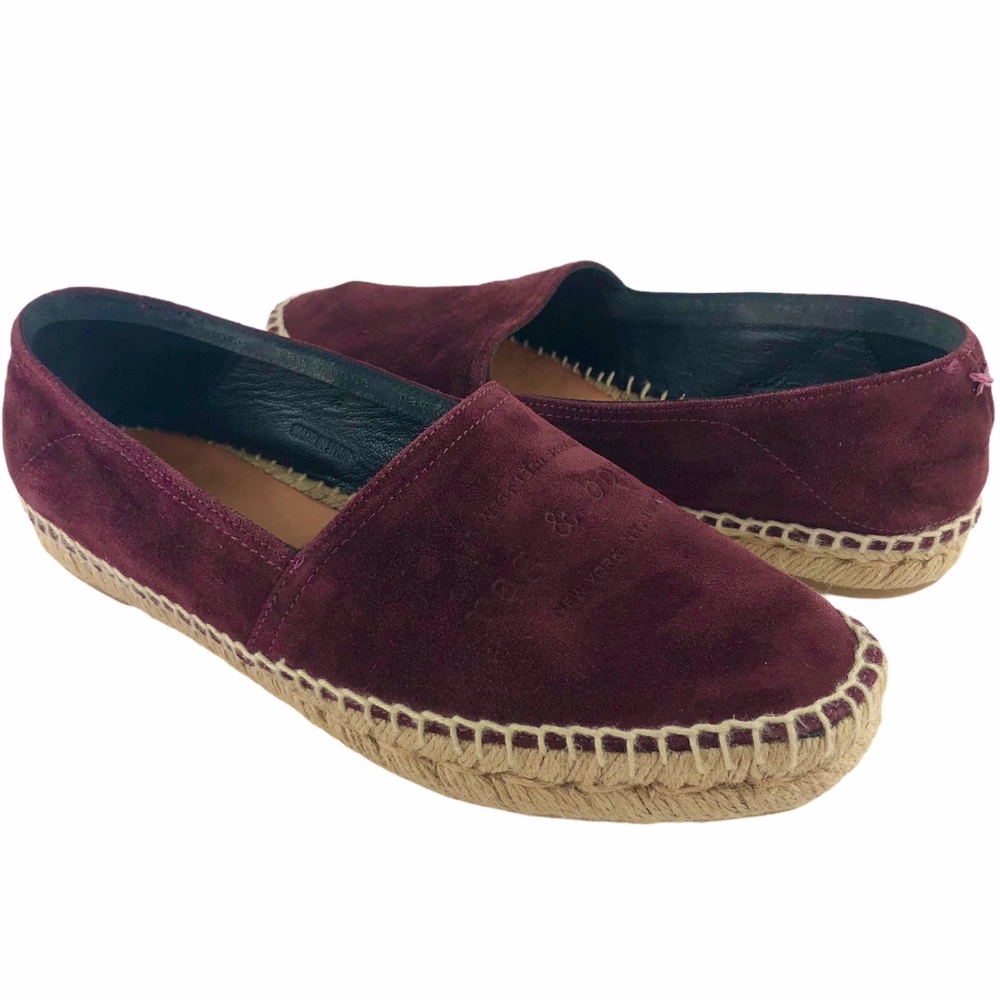 Rag & Bone Edie Espadrille Merlot Size 36 EU